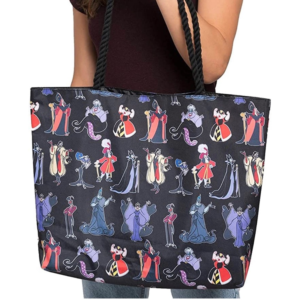 NWT Disney Tote Bag Princess Villains Ursula Evil Queen Maleficent Cruella